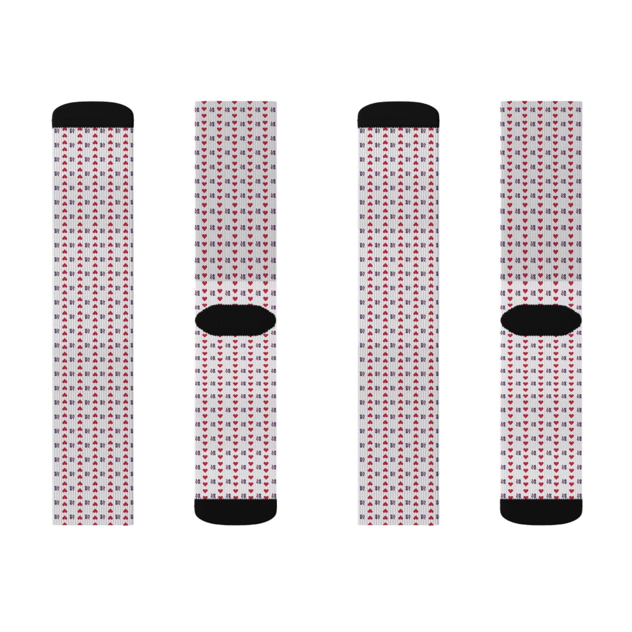 Love Me Flag Sublimation Socks