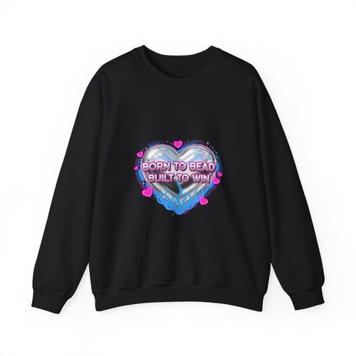 Born to Bead Heart Crewneck Sweatshirt | airbrush shirt, Y2K graffiti