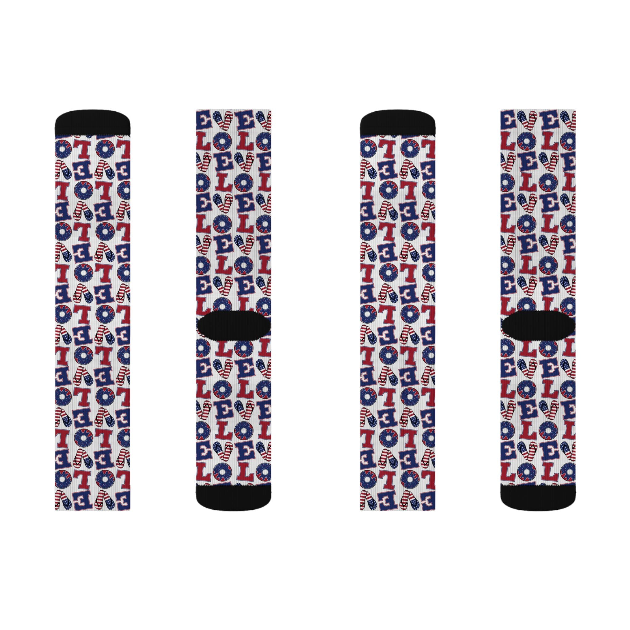 Love Me Flag Sublimation Socks