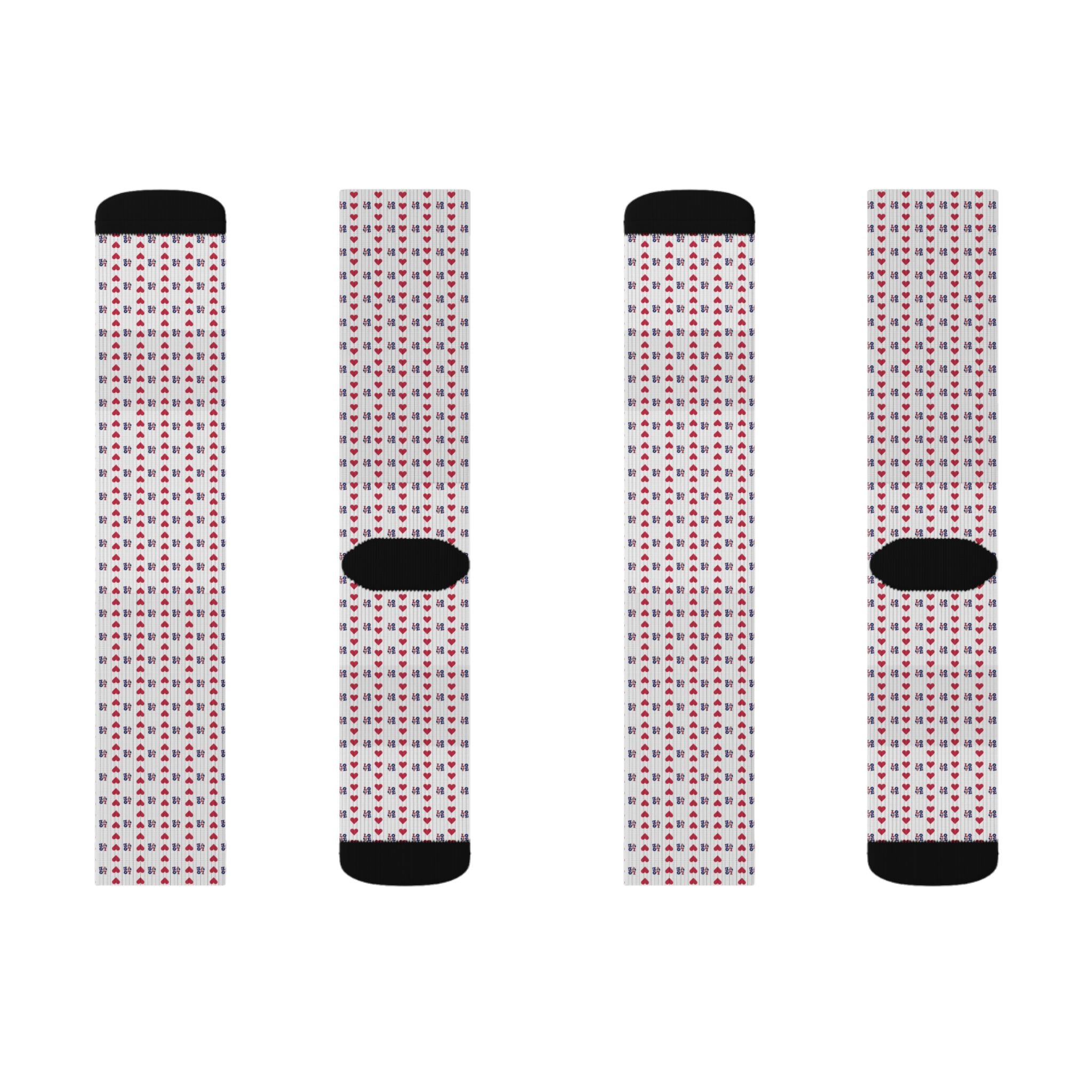 Love Me Flag Sublimation Socks