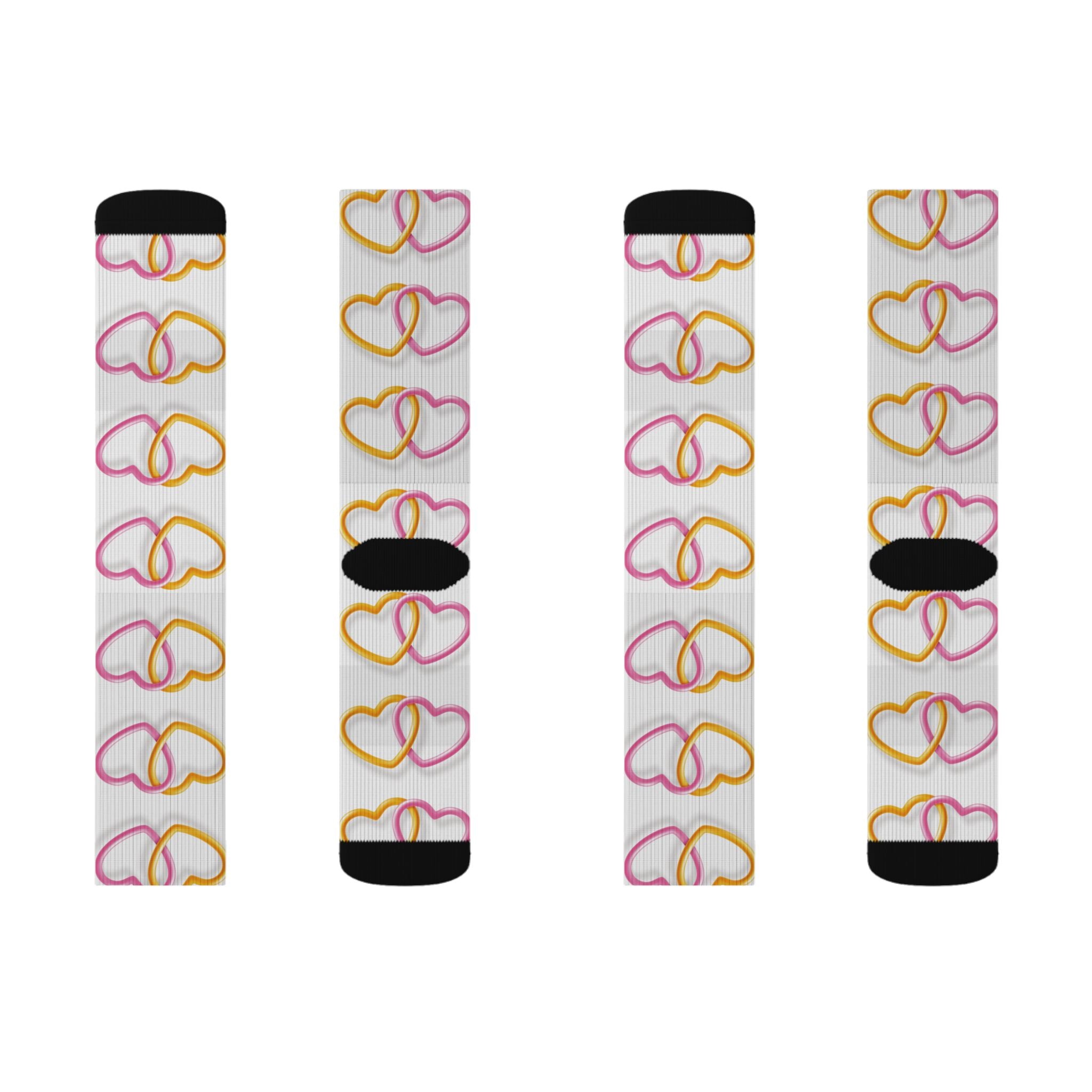 Heart Link Mix Color Sublimation Socks
