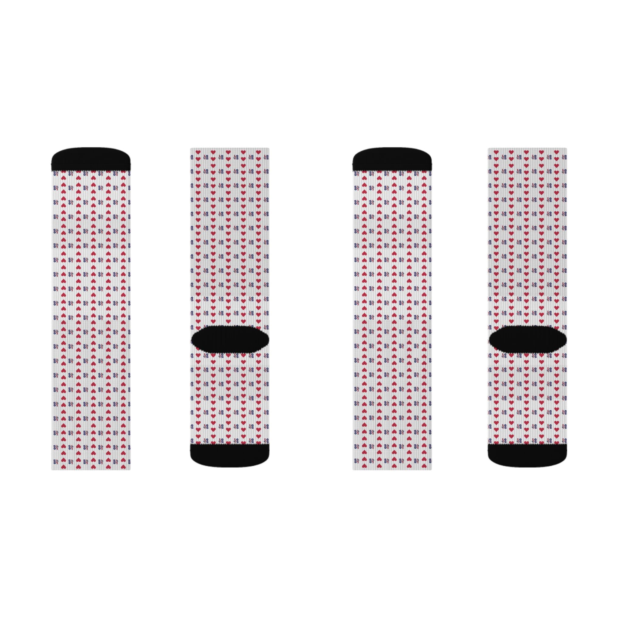 Love Me Flag Sublimation Socks