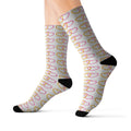 Heart Link Pink & Yellow Pattern Socks Small Links.