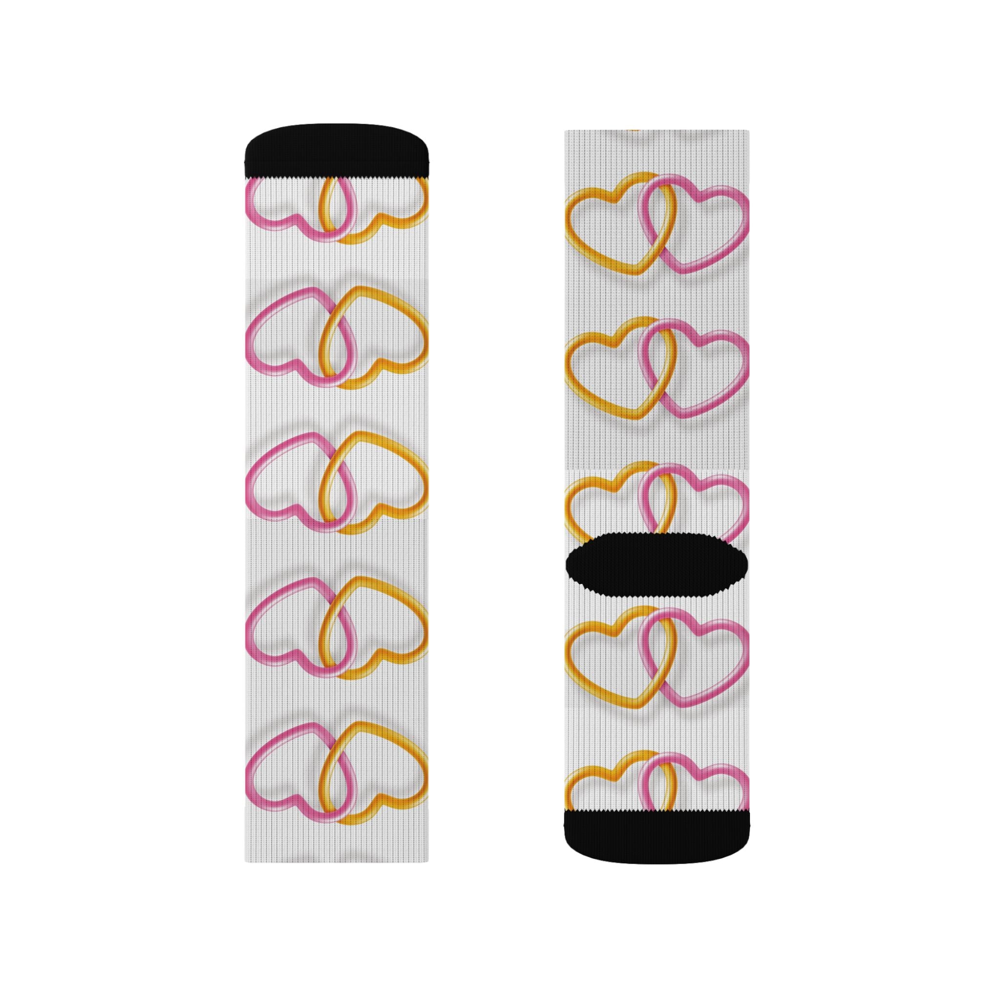 Heart Link Mix Color Sublimation Socks