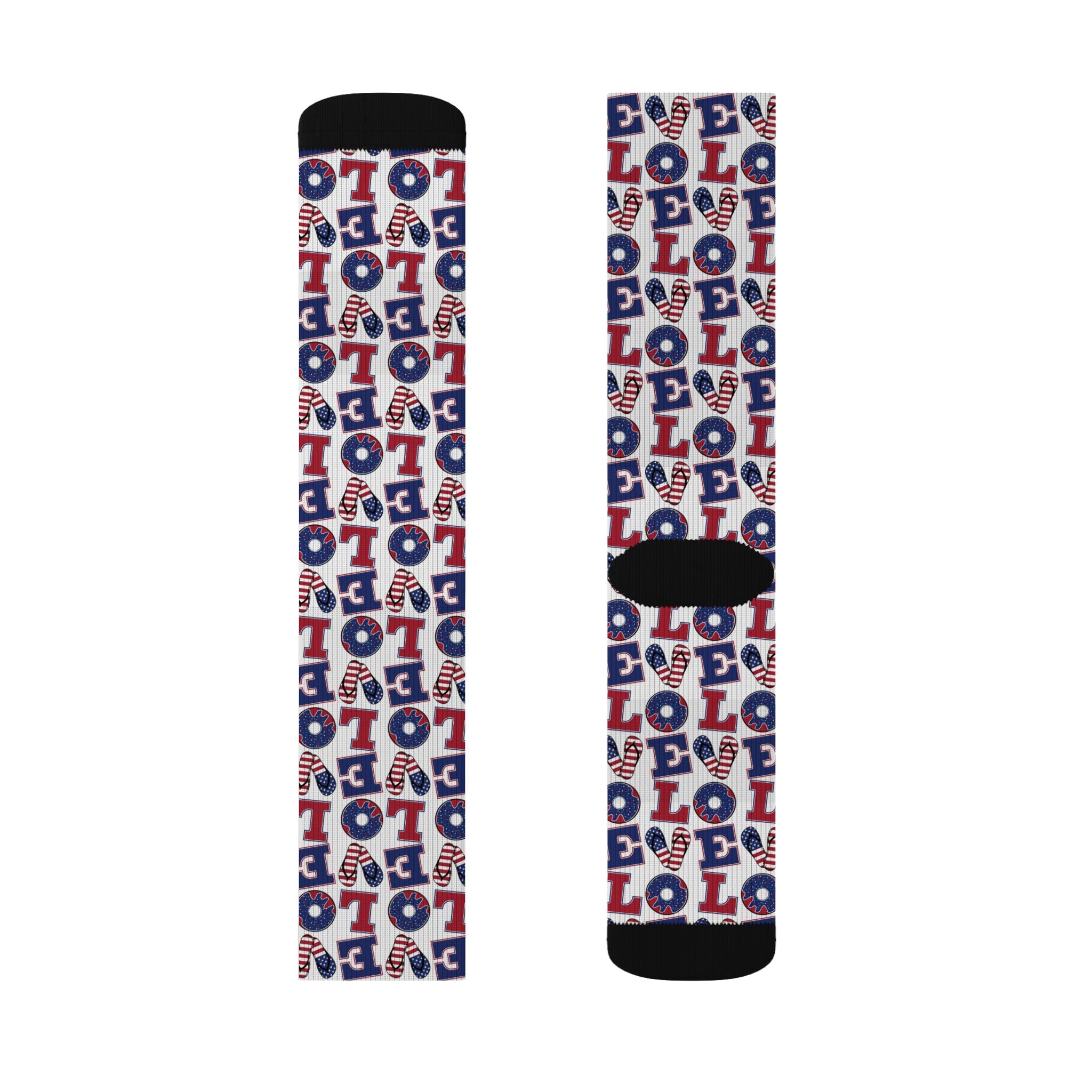 Love Me Flag Sublimation Socks