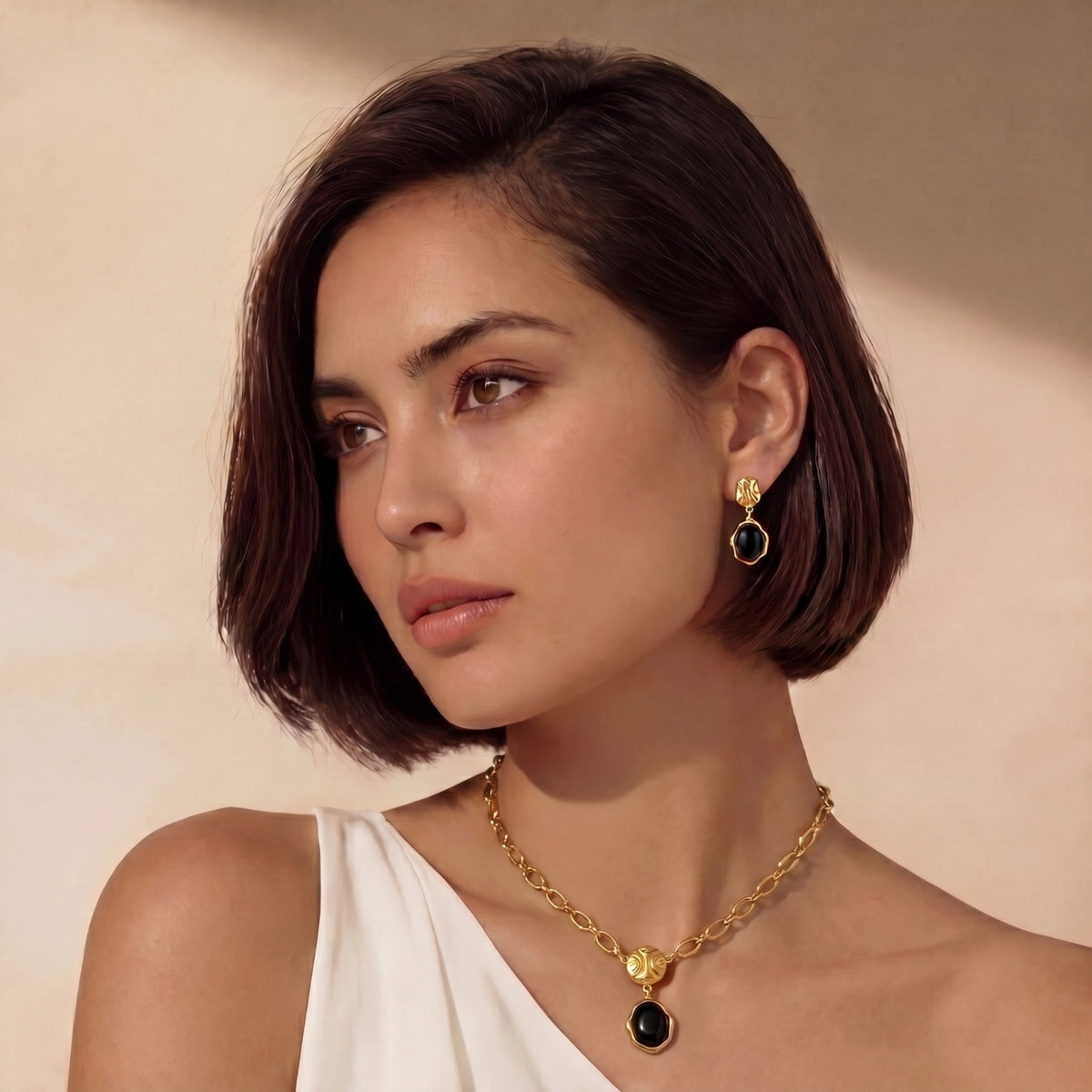 Ripple Drop Agate Earrings | Tiffnity Design