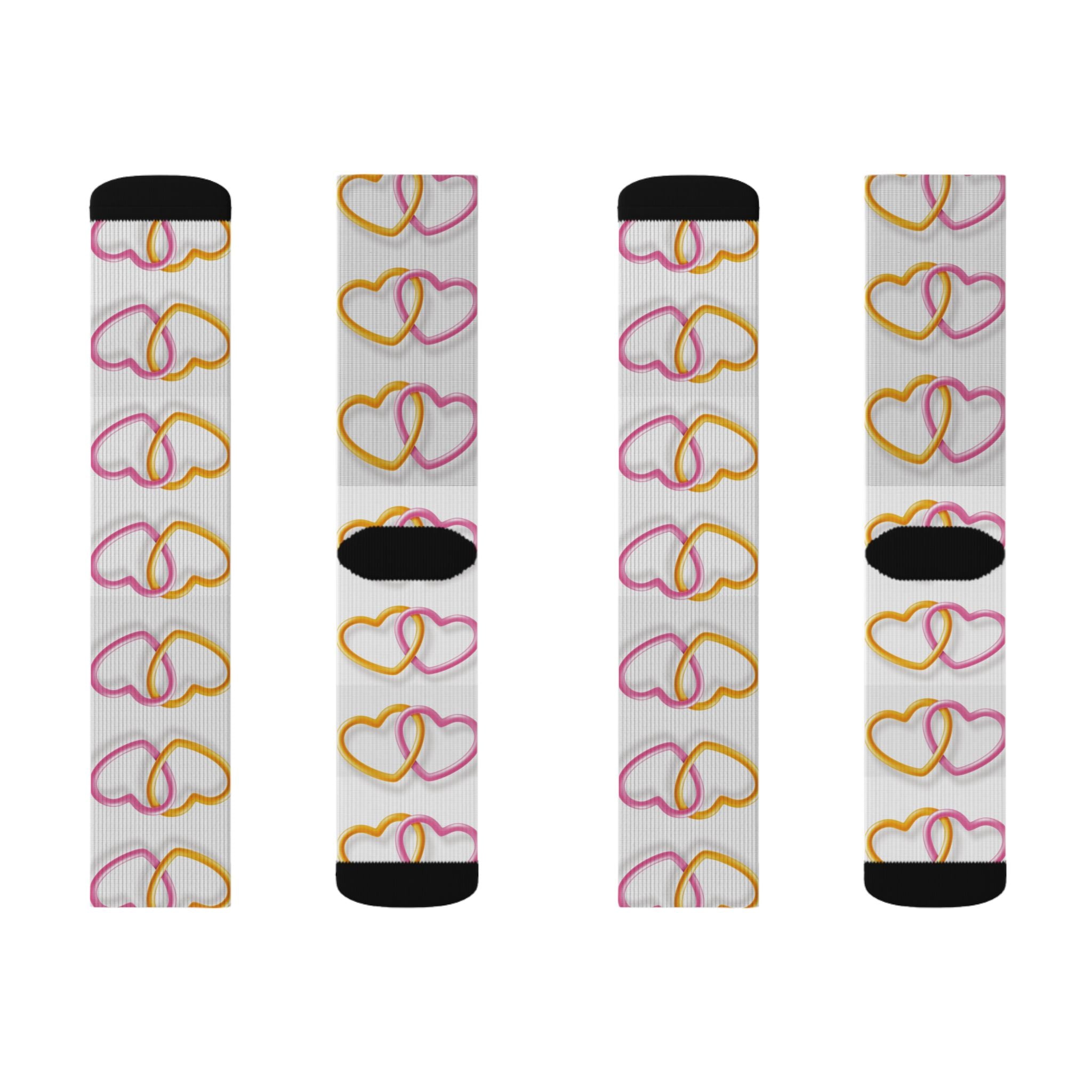 Heart Link Mix Color Sublimation Socks