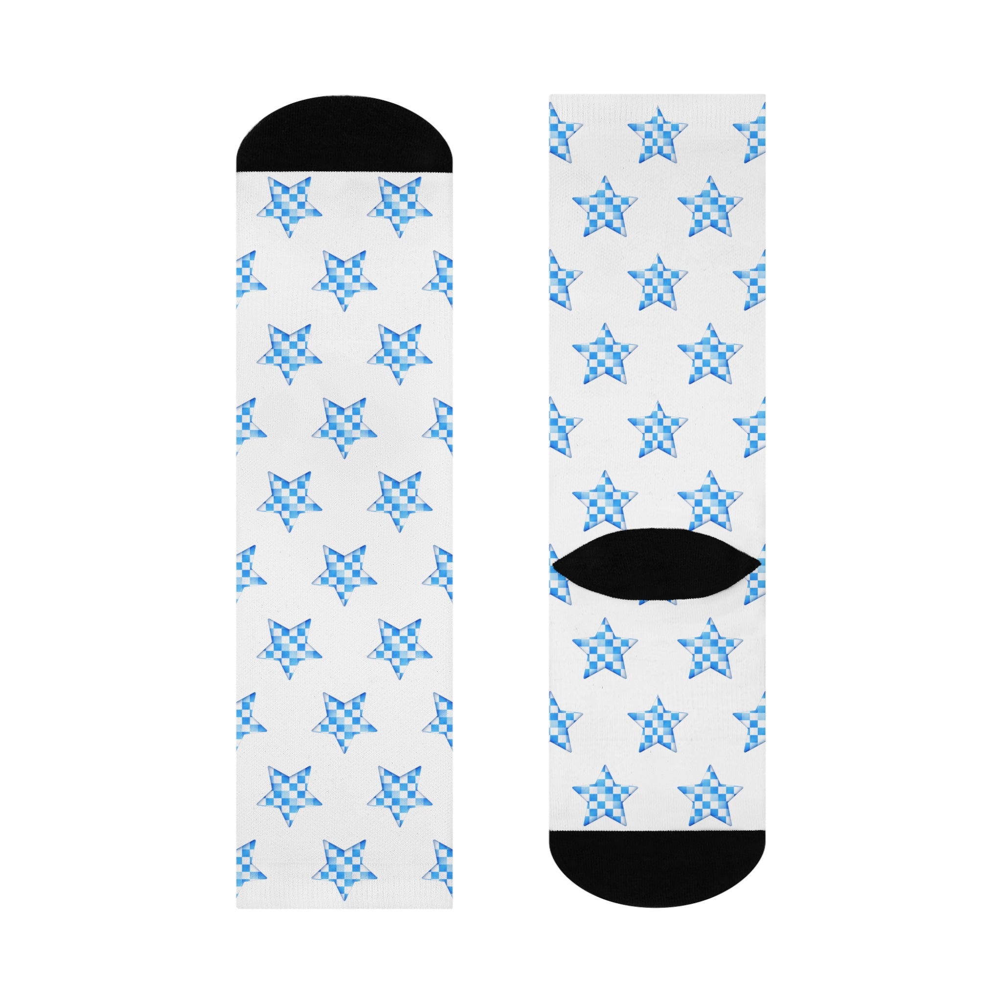 Cushioned Checkerboard Crew Socks
