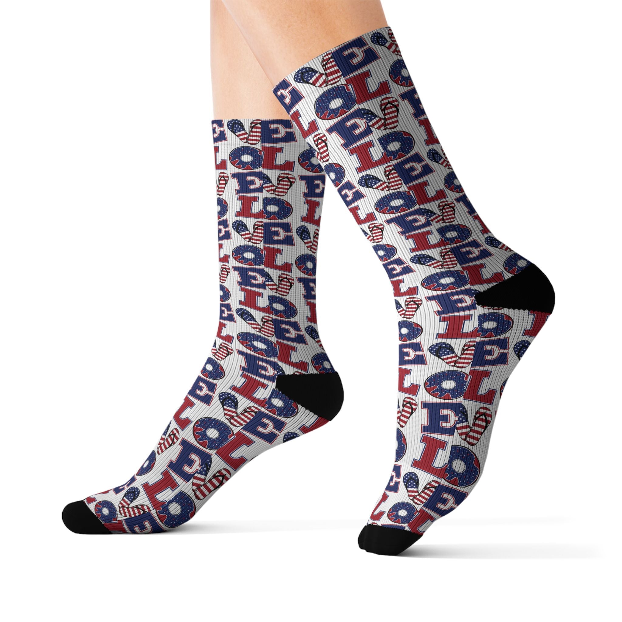 Love Me Flag Sublimation Socks