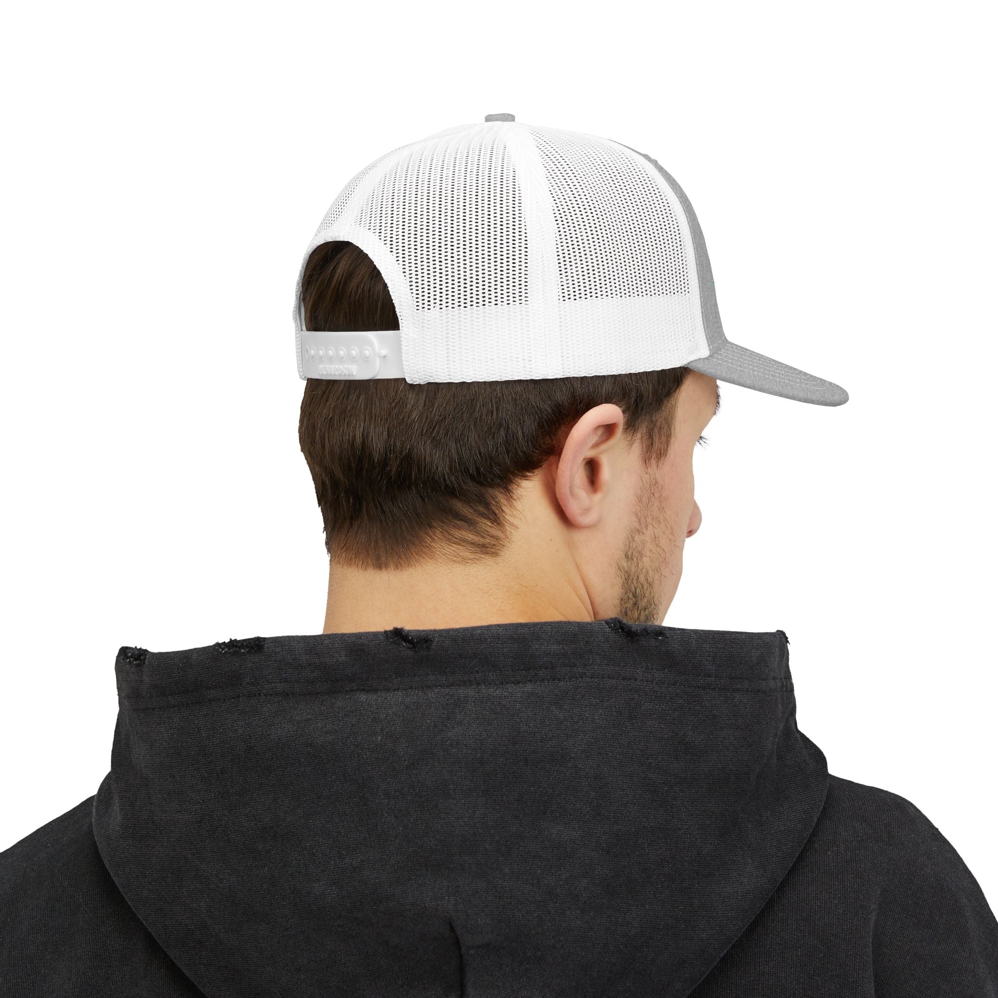 Personalized Embroidered Curved Text Trucker Cap | Custom Snapback Hat.