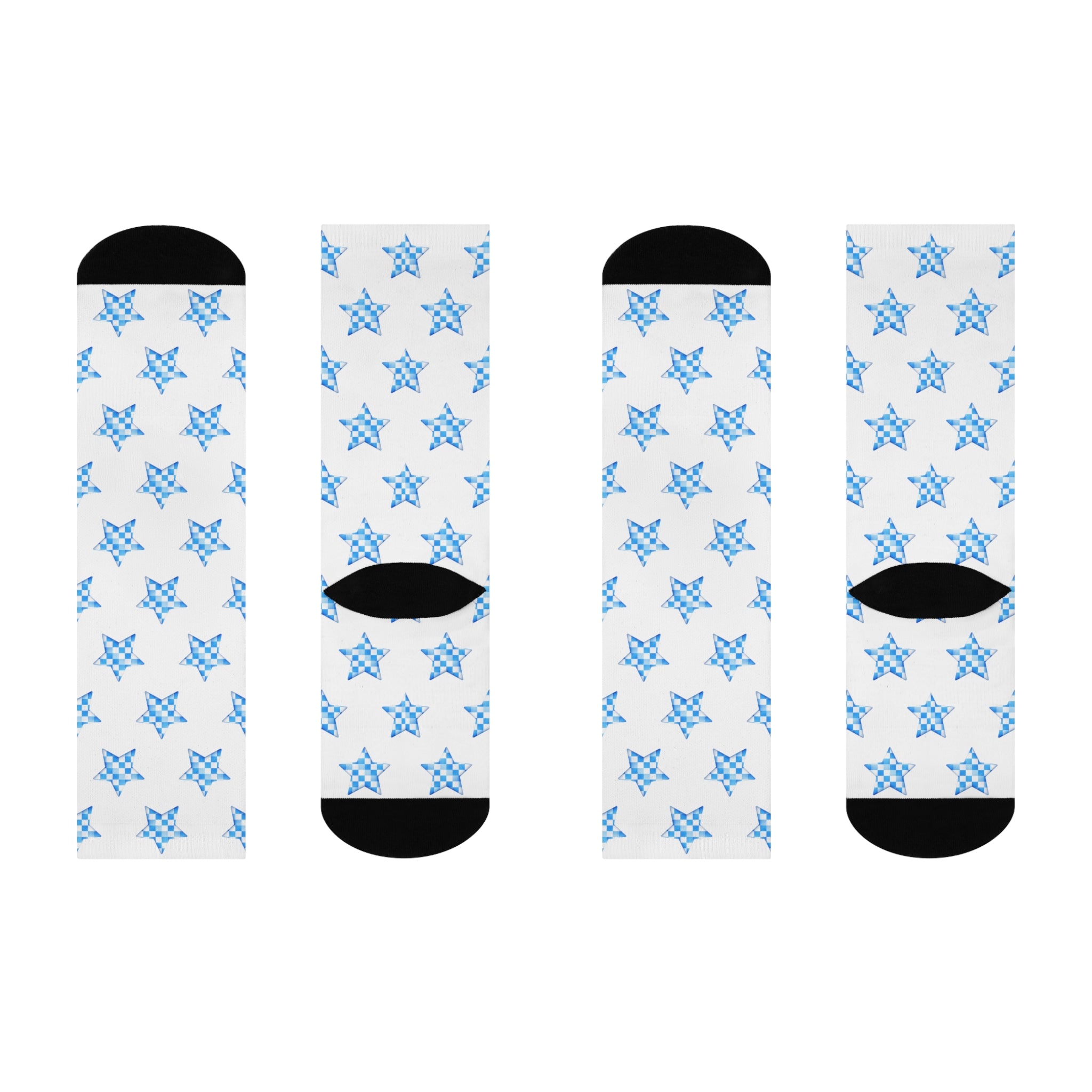 Cushioned Checkerboard Crew Socks