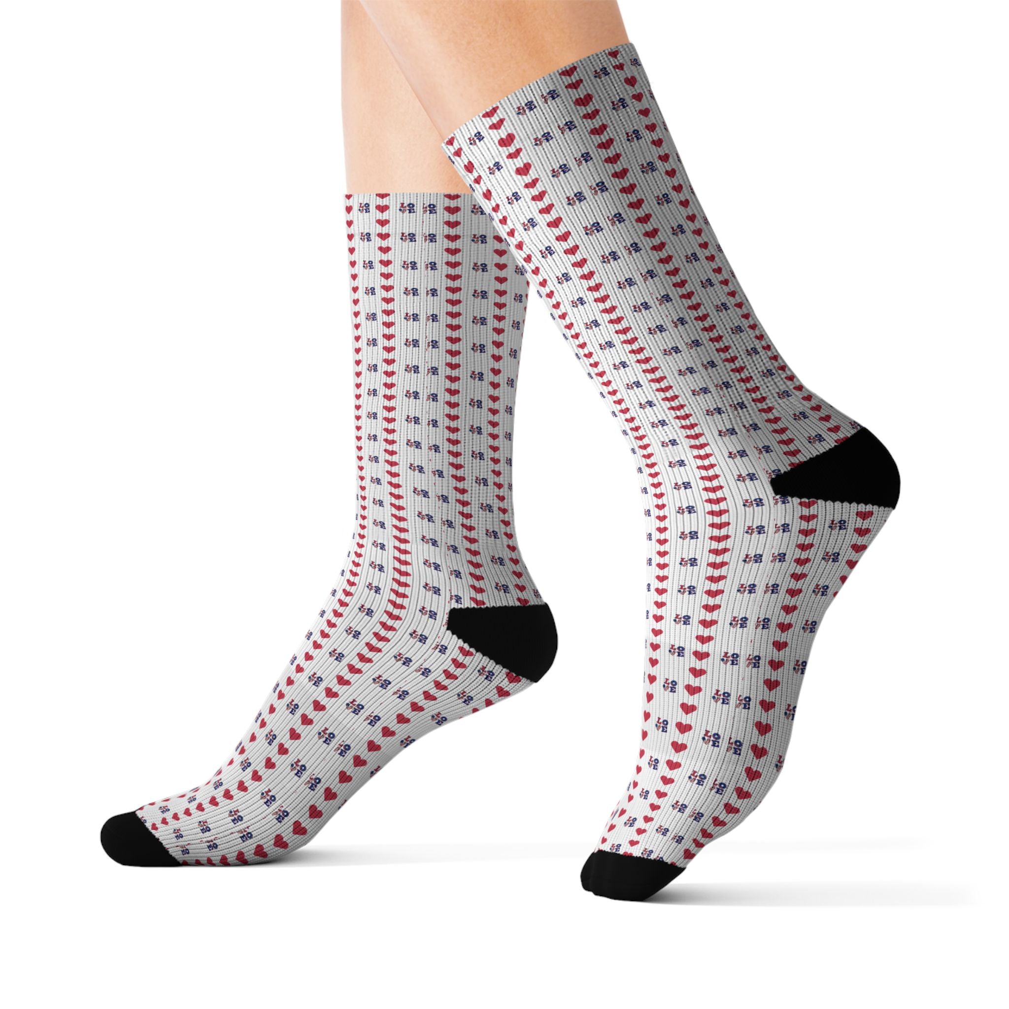 Love Me Flag Sublimation Socks
