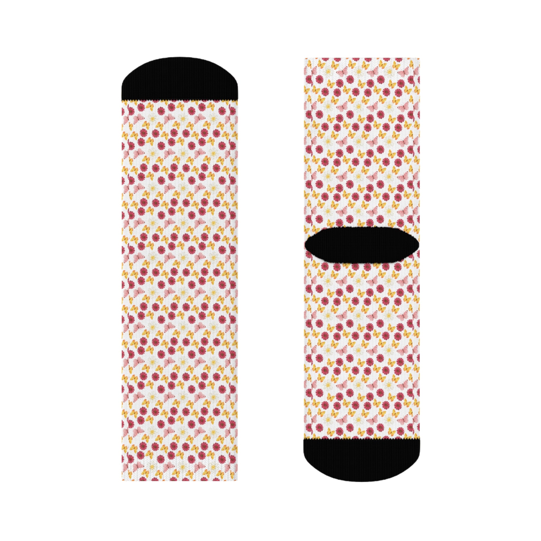 Butterflies flower Crew Socks